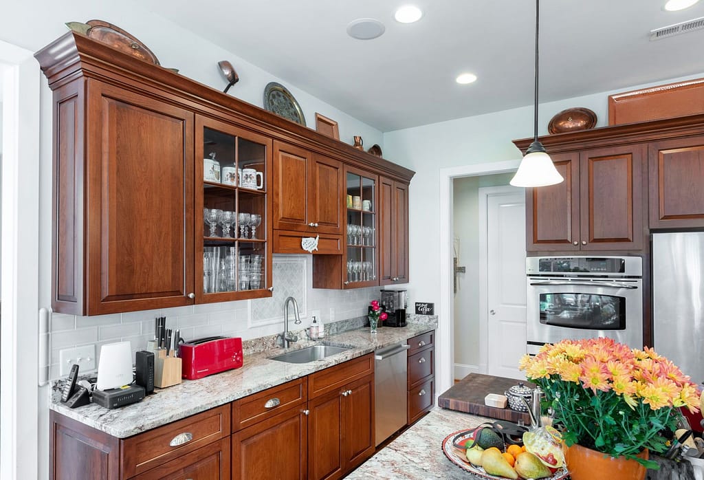 Taken Wood Floating Rack That Warm Up Your Kitchen