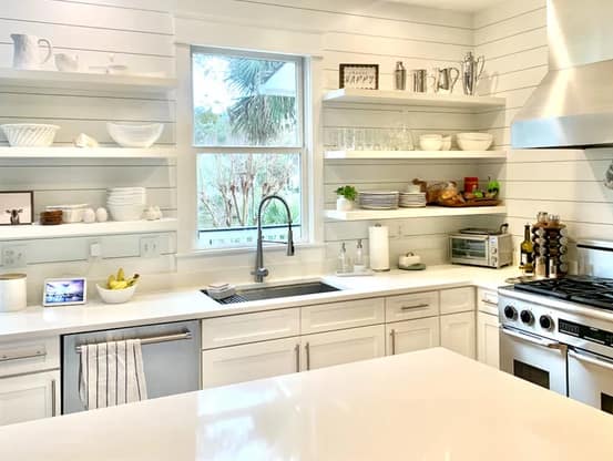 Elevate Your Kitchen Look with Sleek Minimalist Shelves